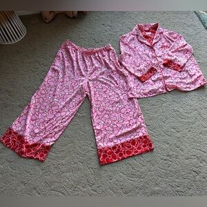 Kate Spade Pink and Red Pajama Set L / XL EUC